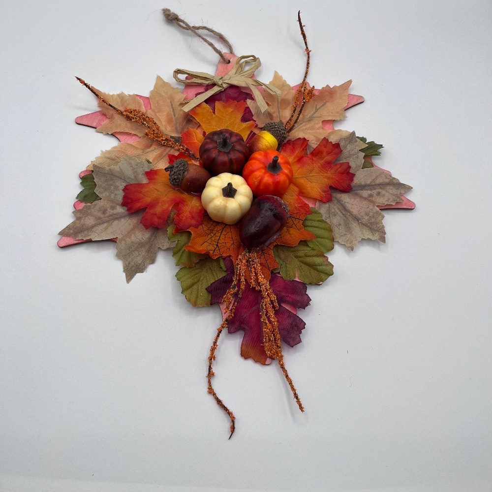 Fall leaf shaped wreath